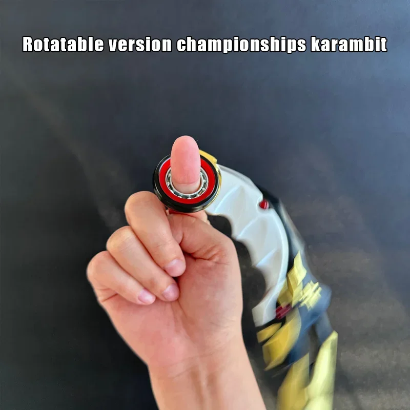 17cm campeonatos valorant 2021 karambit rotativo todo em metal jogo corpo machado arma traning faca garra cosplay prop brinquedos decoração de casa