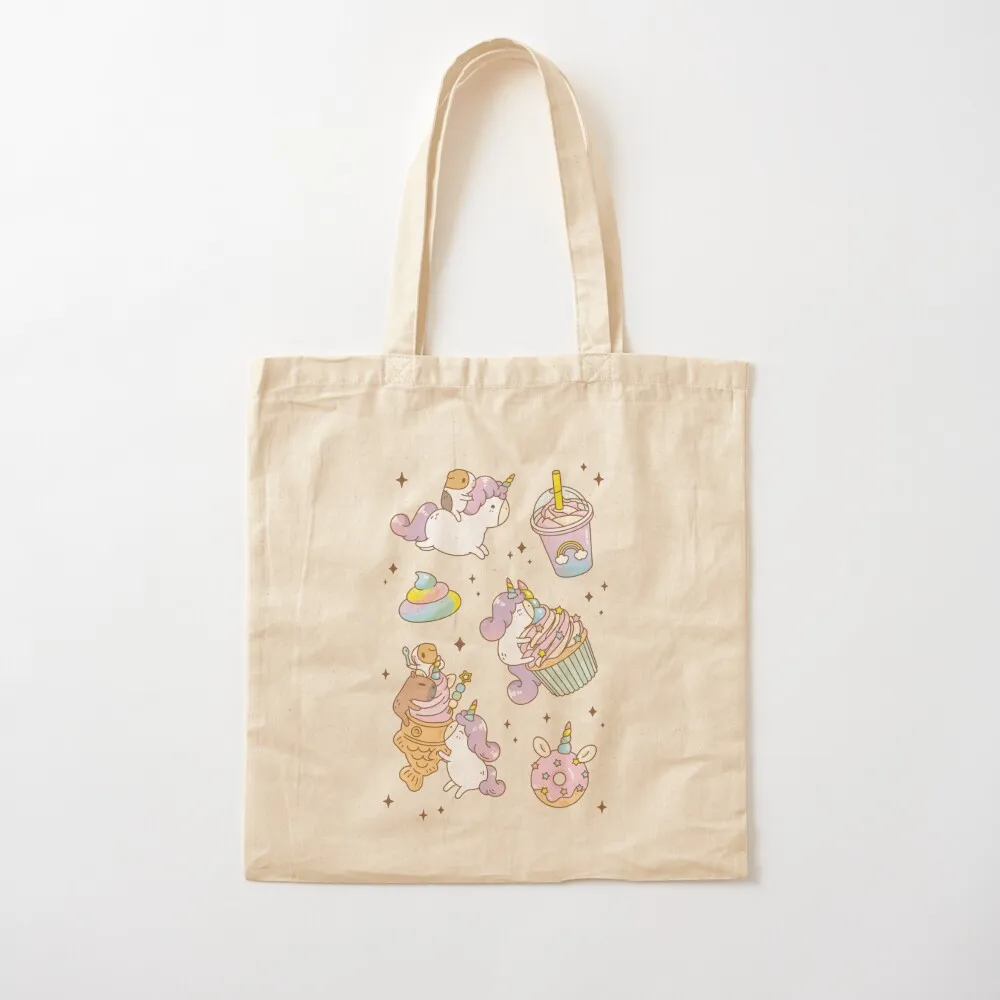 Bubu the Guinea Pig، Unicorn Party Tote Bag حمل حقيبة المرأة حقيبة تسوق حقائب اليد للنساء