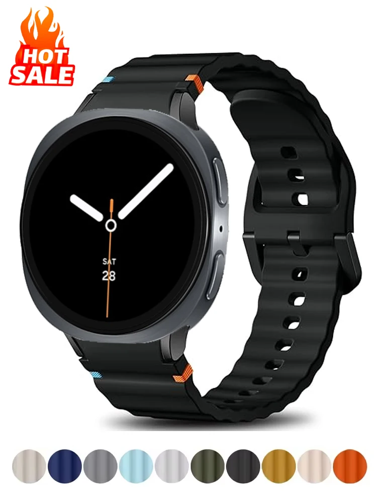 Original for Samsung Galaxy watch 8 Strap 44mm 40mm 46mm Smart Sport Wristband belt Bracelet Correa Galaxy watch 8 classic Band