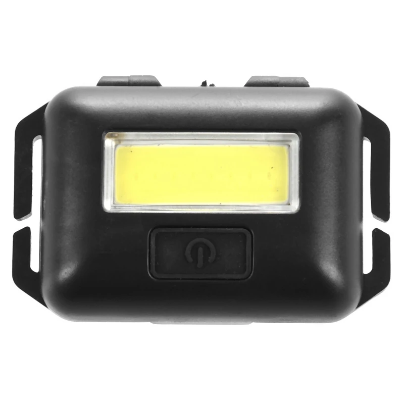 3X Cob LED Mini Head Light Lamp Headlight 3 Modes Rainproof Head Torch Flashlight Head For Outdoor Camping Fishing Black