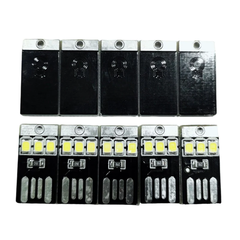 5PCS Night Lamp Mini Pocket Card USB Power LED 0.2W Light per Computer portatile