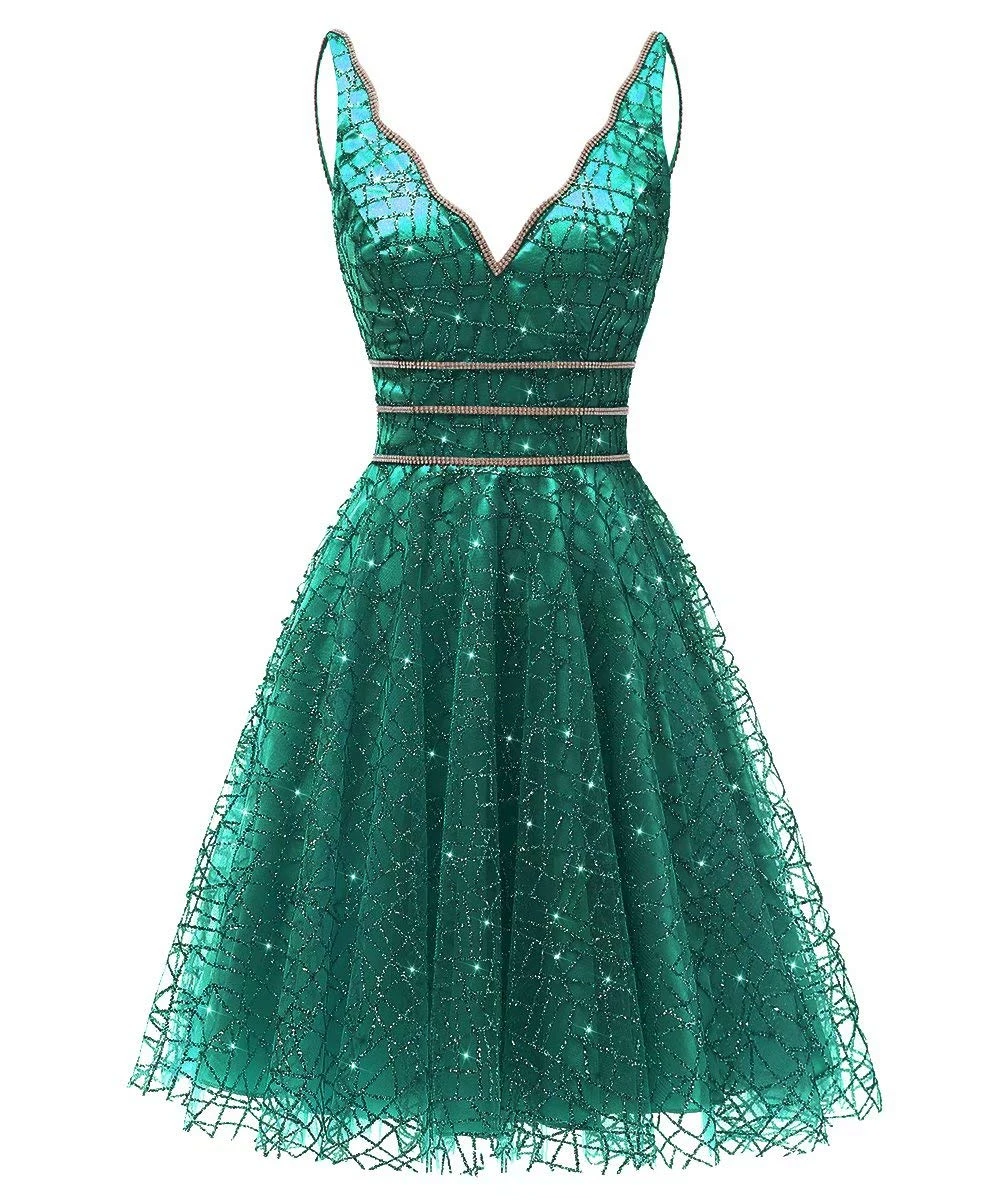 

Elegant Tulle Homecoming Dresses 2025 Crystal Sparkle Backless Short Graduation Formal Prom Party Gowns Plus Size BM856