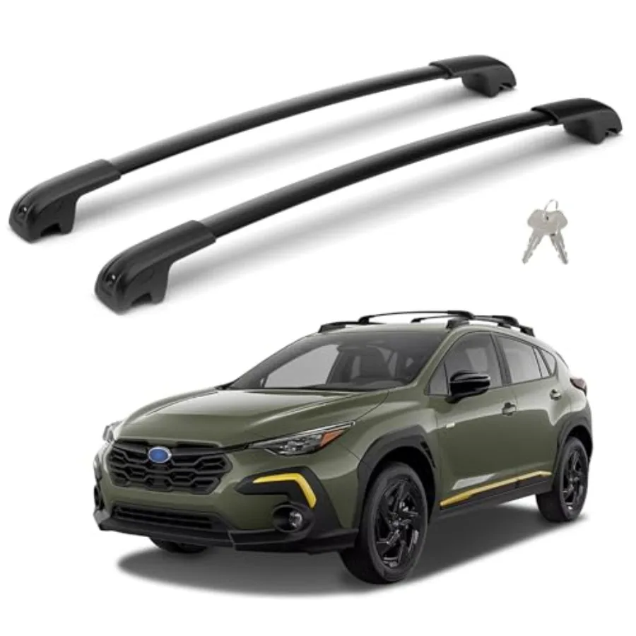 

300Lbs Lockable Roof Rack Crossbars Compatible with 2024 2025 2026 Subaru Crosstrek Not for Wilderness Heavy Duty Aluminum Cros