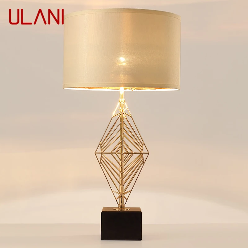 

ULANI Contemporary Golden Table Lamp Nordic Fashionable Living Room Bedroom Creative LED Hollow Out Decoration Desk Light