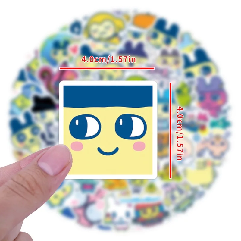 Tamagotchi Mametchi Kuchipatchi Mimitchi Cartoon-Graffiti-Aufkleber Kreative Animations-Dekorationsaufkleber – Detail 3