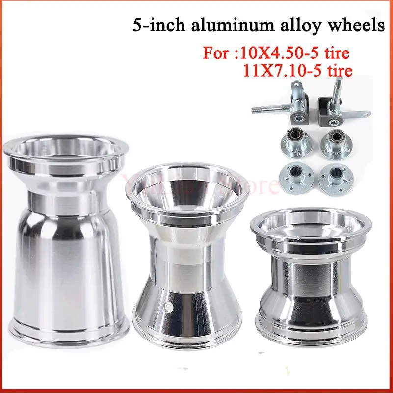 

FOR Go Kart Aluminium Alloy 5 Inch 10X4.5-5 Front 11x7.10-5 Rear Wheel Rim Fit For ATV Go-Kart Scooter Drift Car