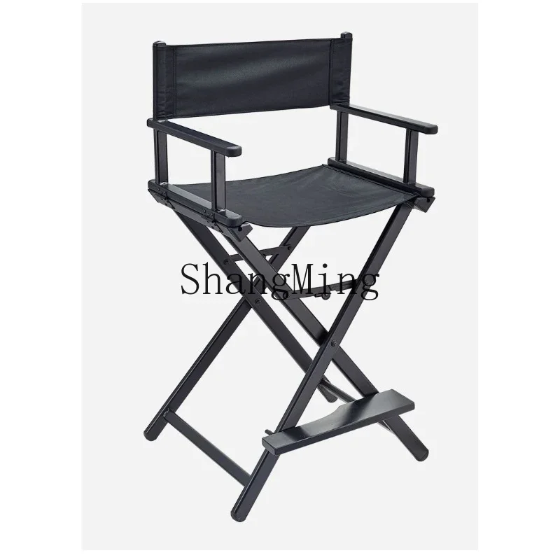 DSA Foldable Makeup Chair Haircut Director Backrest Headrest Portable Simple Makeup Stool