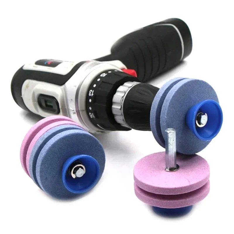 Heavy Duty Double Layer Grinding Wheel Lawn Mower Blade Sharpener Drill Attachment Precise Durable Sharpening Tool For All Stand