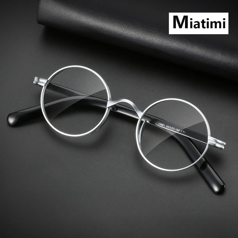

Модные очки в стиле ретро, круглая оправа для очков из чистого титана, ацетата, удобная оптическая оправа для очков по рецепту для мужчин и женщин