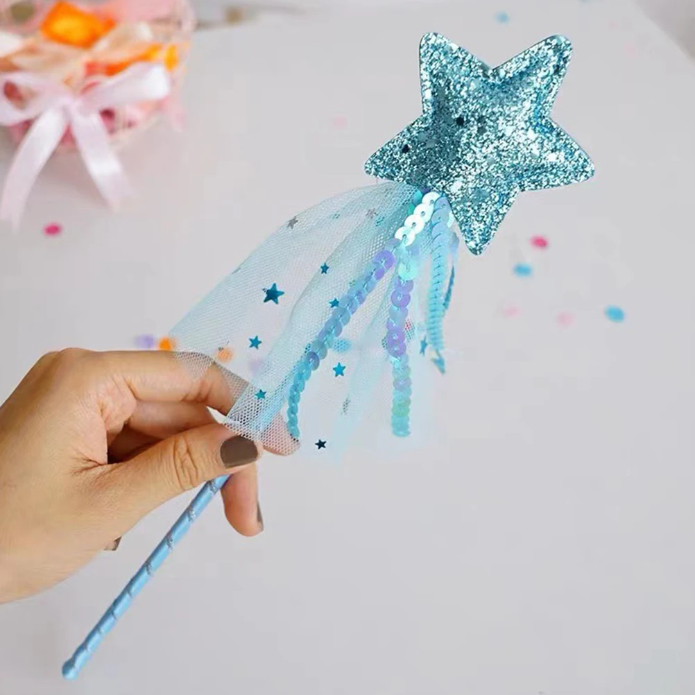 6 stks Fee Speelgoed Roze 2 Paars 1 Goud 2 Blauw 1 Kids Fairy W Verjaardagsfeestje Rollenspel Kostuum Sticks voor Meisjes