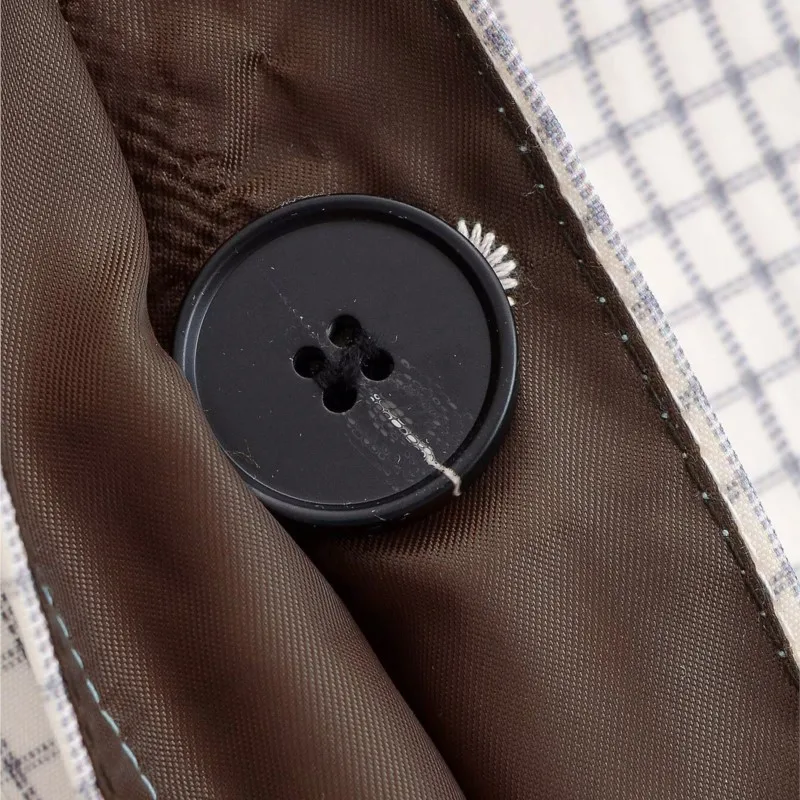 المرأة المتناقضة غرامة منقوشة التلبيب سترة واقية قصيرة الخريف عادية واحدة الصدر الإناث ملابس خارجية بأكمام طويلة #6