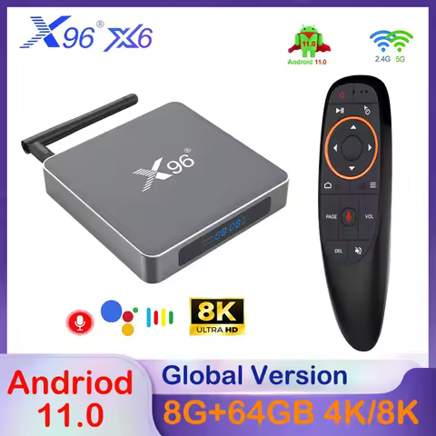 X96 X6 Rockchip RK3566 Smart TV Box Android 11 4G 32G 8G 64G 2.4G&amp;5G Dual Wifi 4K 8K 1000M BT4.2 Media Player Set Top Box TVBOX
