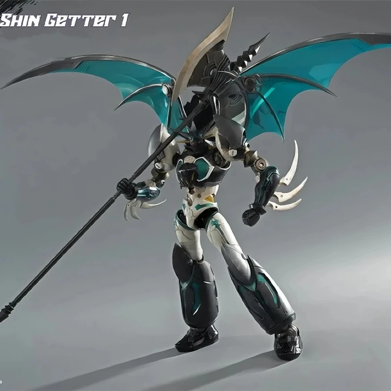

23cm Threezero Robo-Dou Shin Getter 1 Black Ver. Action Figure Finished Anime Mecha Model Toy With Stand Decor Collectible Gift
