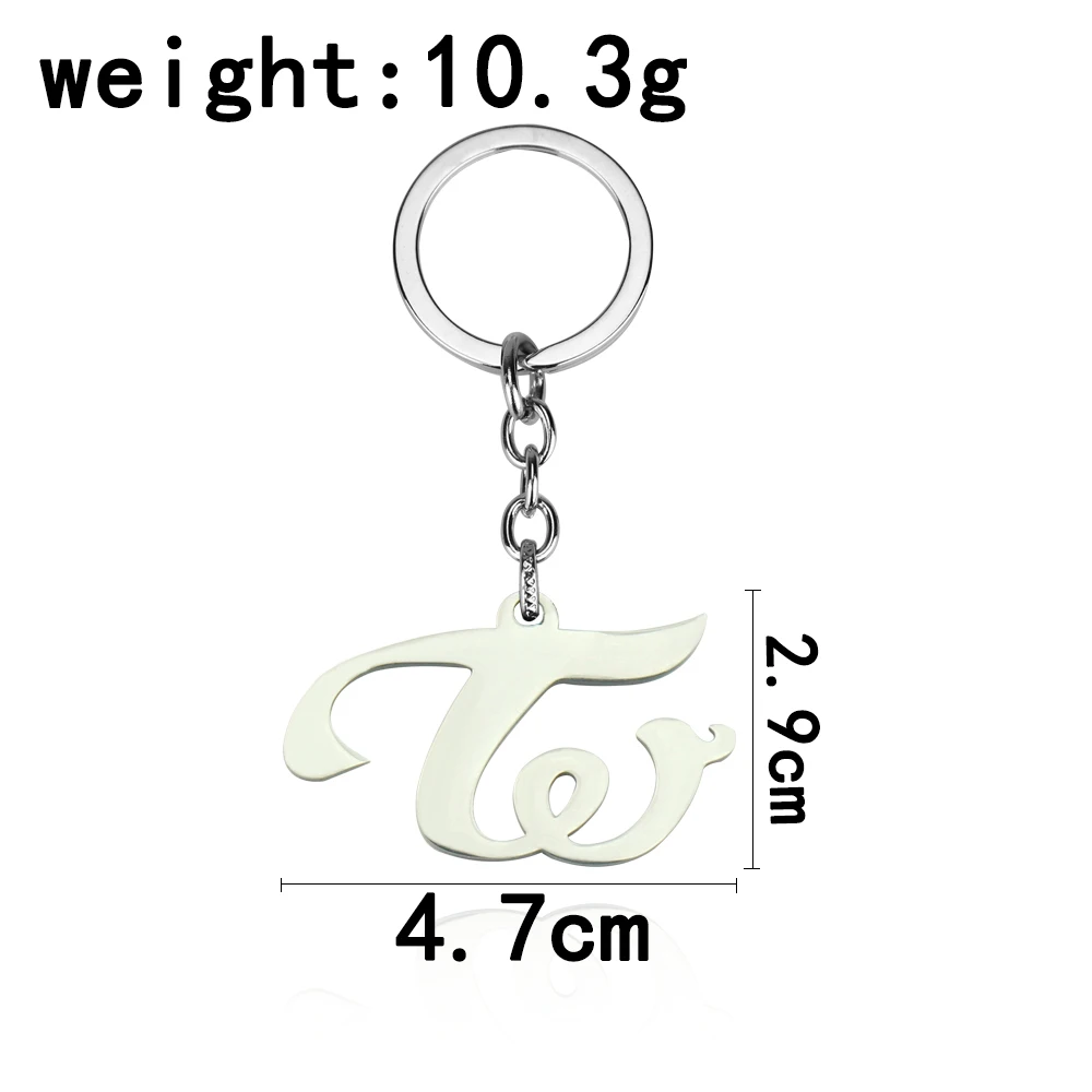 شحن مجاني Kpop مرتين المفاتيح للرجال النساء الفولاذ المقاوم للصدأ حلقة رئيسية Chaverio Llavero موضة حلية مجوهرات هدية #5