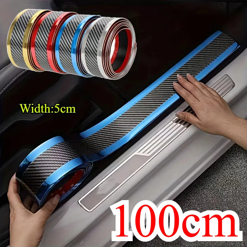 

100cm Automotive Door Entry Guard Car Door Sill Protector Anti-Collision Strip Rubber Waterproof Protection Strip for Most Car