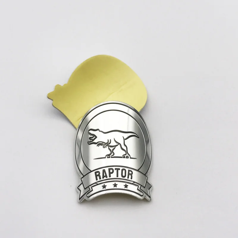 10 0.Zhang.Custom.2021 New Type Custom Embossed/Debossed Metal Bike Logo Sticker