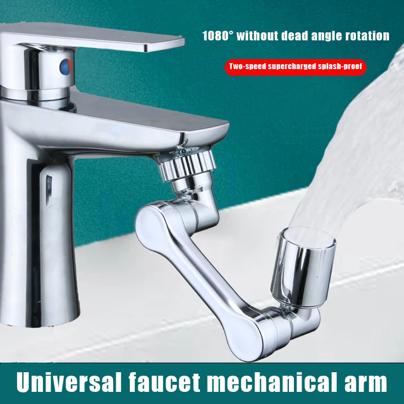 

Rotating Faucet Extender,faucet Extender Multifunctional 1080° Swivel Extension Robotic Arm Sink Aerator for Kitchen/Bathroom
