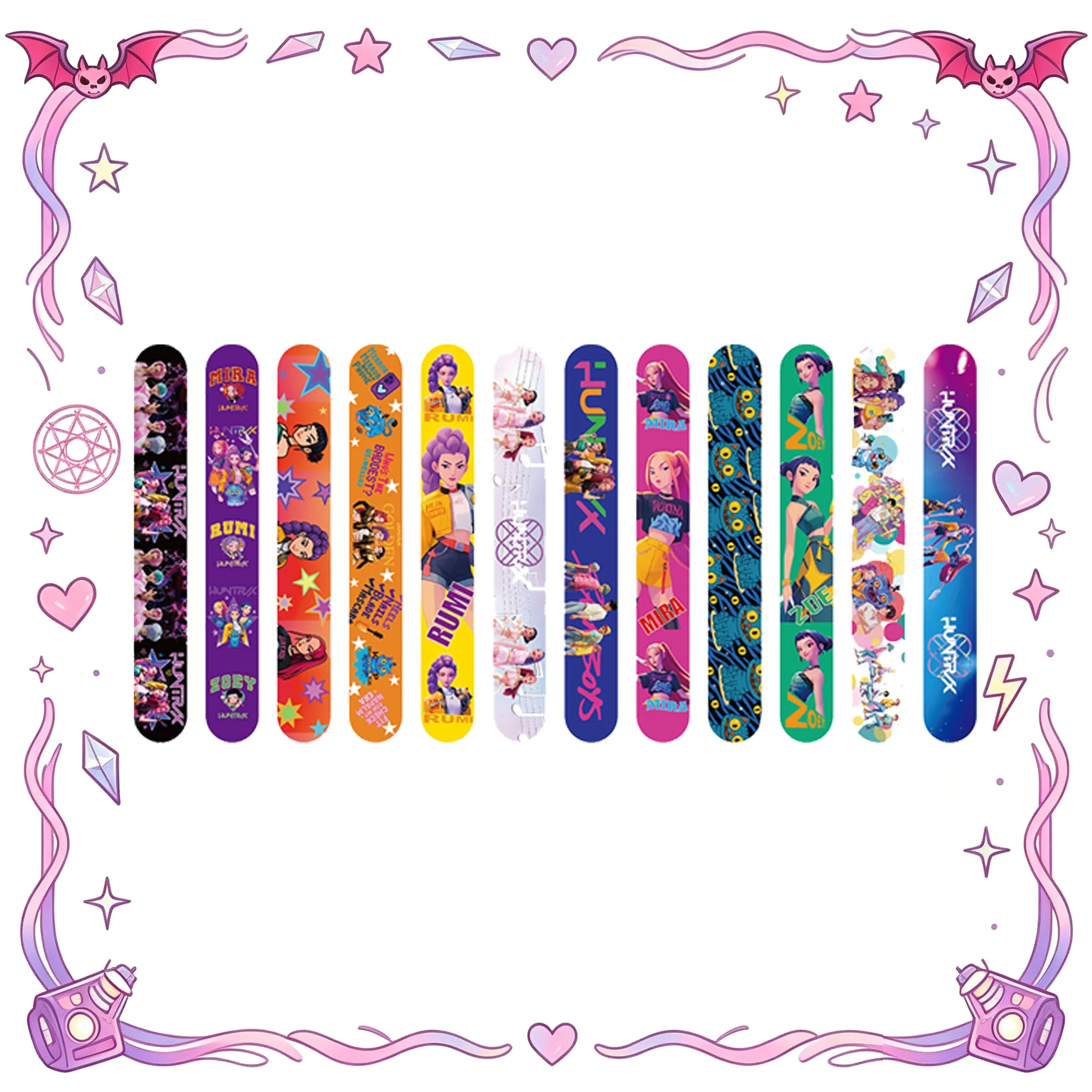 Dämonenjäger-Team Party-Geschenkset: Stempel, Schnapparmband, Abzeichen, Aufkleber, Geburtstagsdekoration, Geschenke, Spielzeugpaket, Klassenzimmer-Belohnungen, Preise – Detail 4