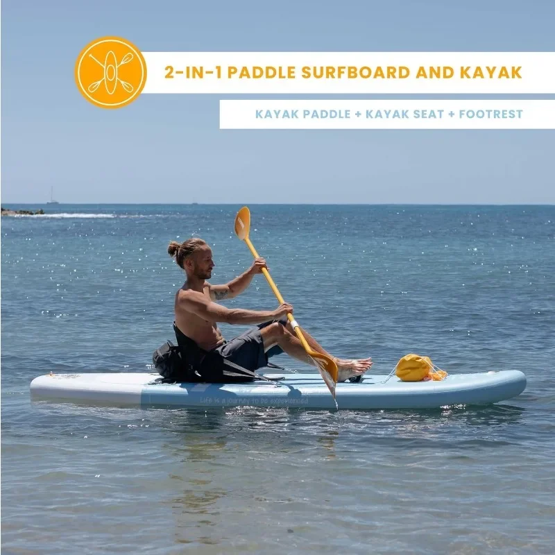 Papan Dayung Tiup POPULAR untuk Dewasa dengan Aksesoris Termasuk, Dayung, Sirip, Pompa. Stand Up Paddleboard Stabilitas Luar Biasa dan R