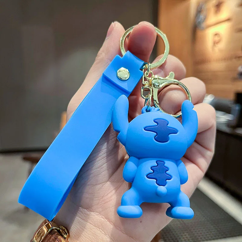 Cute and Funny Stitch Keychain Pendant Disney Series Cartoon Character Doll Pendant Male and Female Car Key Accessories