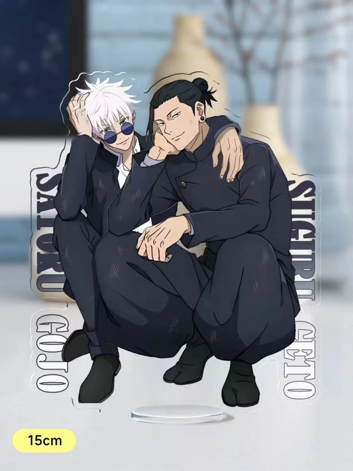 Anime jujutsu kaisen satoru gojo geto suguru zenin maki cosplay acryl stehendes zeichen ambitus