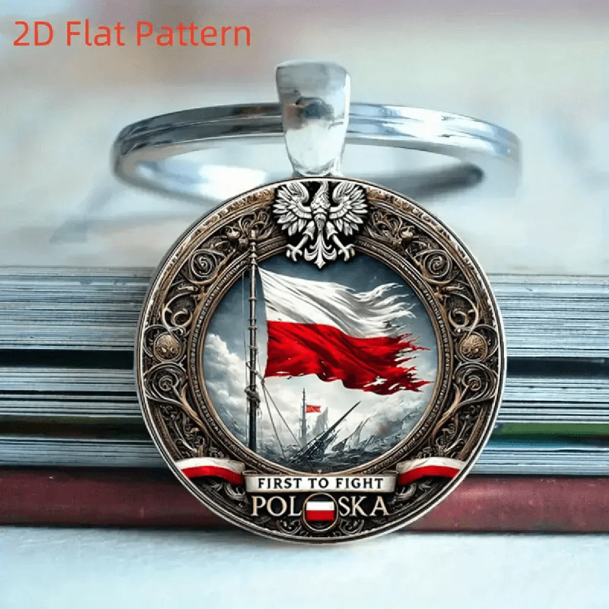 Chaveiro vintage da Marinha. Liga de ferro-zinco com águia, navio e bandeira vermelha. Artesanato detalhado. Presente ideal para feriados e decoração.