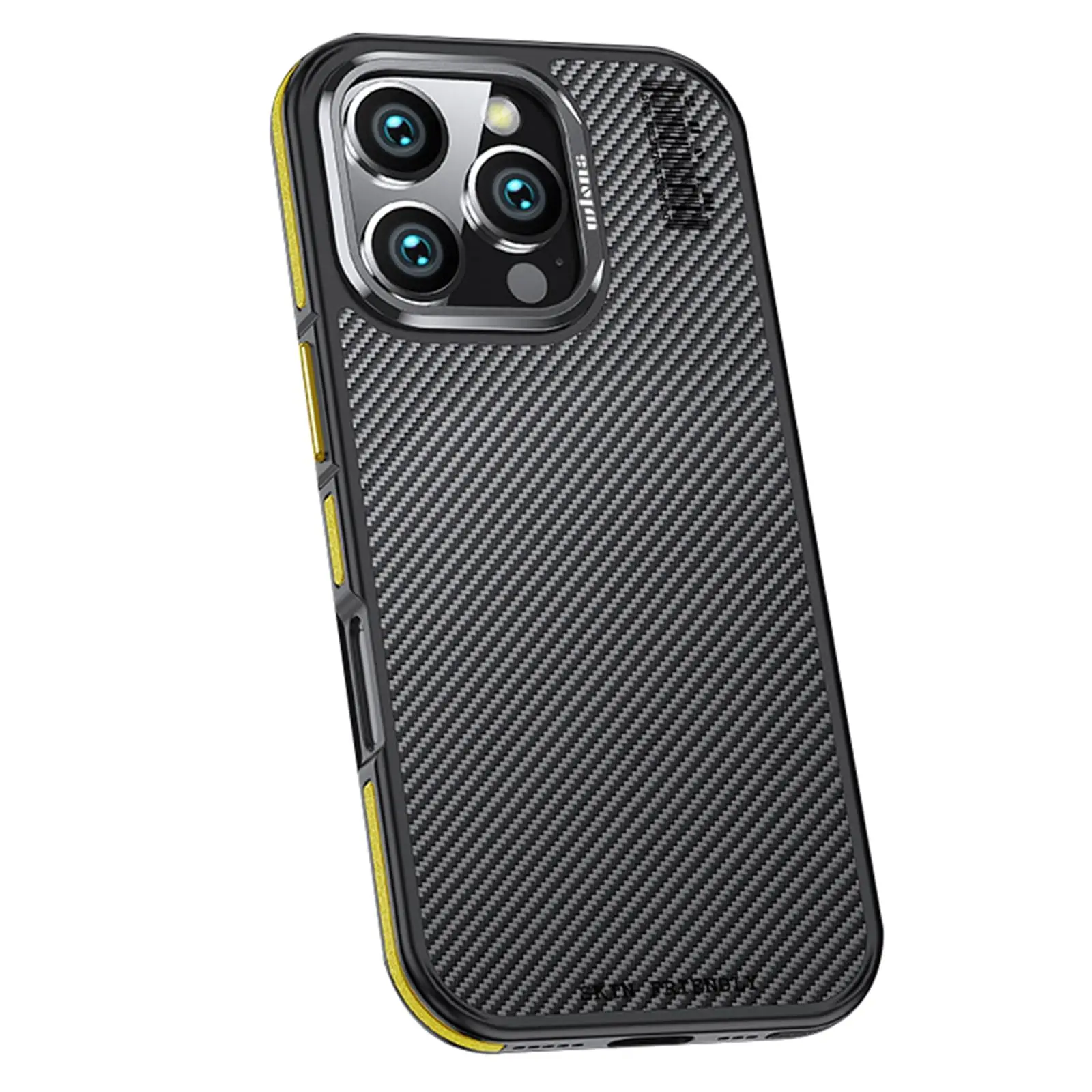 Carbon Fiber Case for IPhone 16/16 Plus/16 Pro/16 Pro Max, Frosted Magnetic Phone Cover Camera Protection Anti-Fingerprint Slim