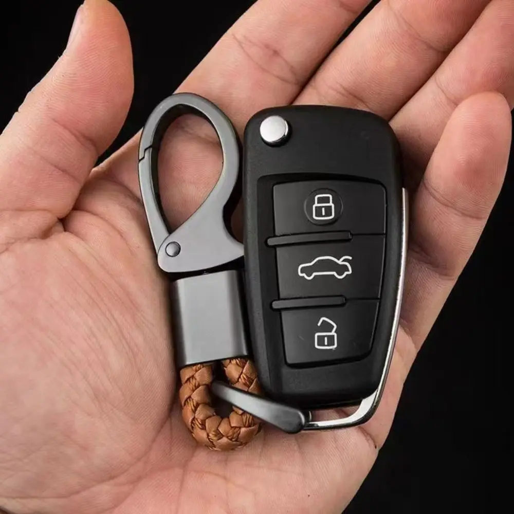 High Quaility Braided Rope Keyring Detachable Design Car Accessories Metal Keychain Retro Style Car Key Rings Holder Auto Gift