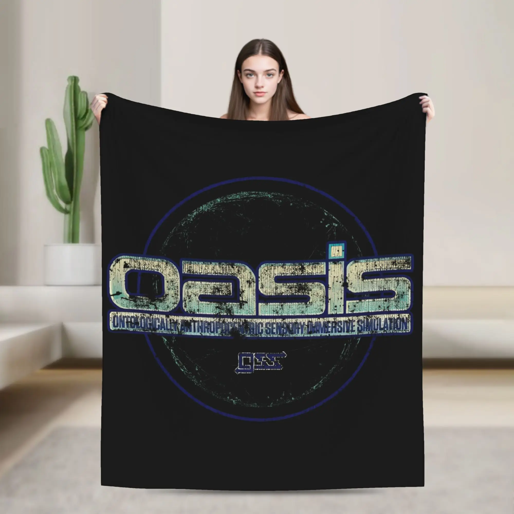 O-Oasis Vintage Blankets  Flannel Funny Soft Throw Blankets for Home Restaurant Autumn/Winter
