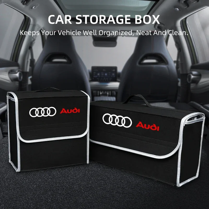 Car Soft Felt Storage Bag Organizer Cars Foldable Trunk Bag For AUDI A1 A3 A4 A5 A7 A8 Q3 Q5 Q7 S3 S4 S5 S6 S7 Accessories