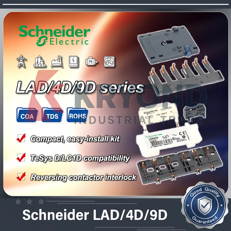 

Schneider Contactor Mechanical Interlock LAD9R1VE Electrical Interlocking LAD9R1 LAD4VU LAD4RCU for Industrial Control Systems