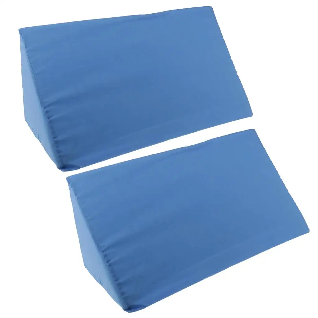 2 Pieces Adult Reflux - Back, Knee Cushion with Cover , Blue, 20x10x5.5 inch