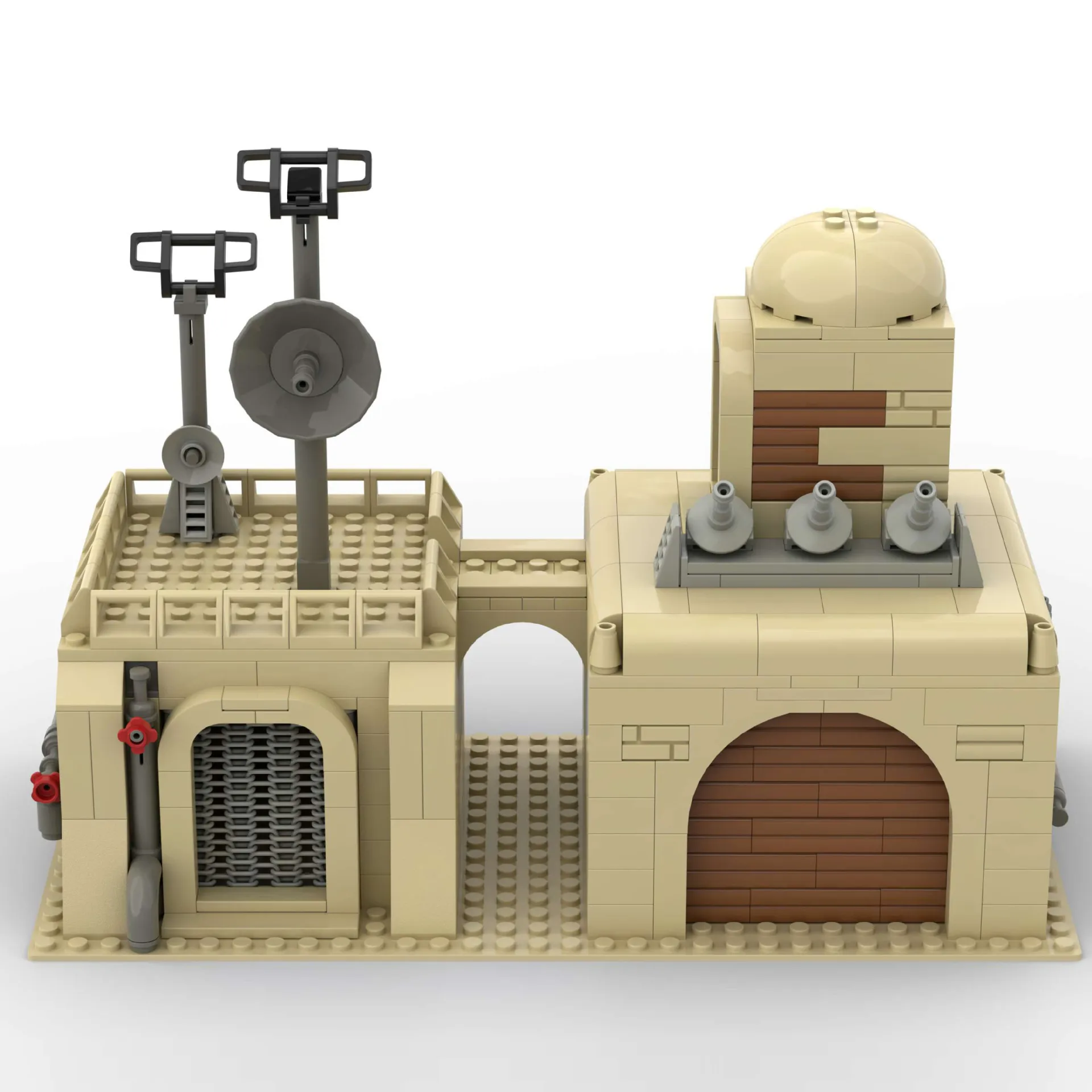 WW2 Military Building Blocks Battlefield Blockhouse Accessories Model Sentry Tower Command Post Bunker Model Blocks Toys Gifts
