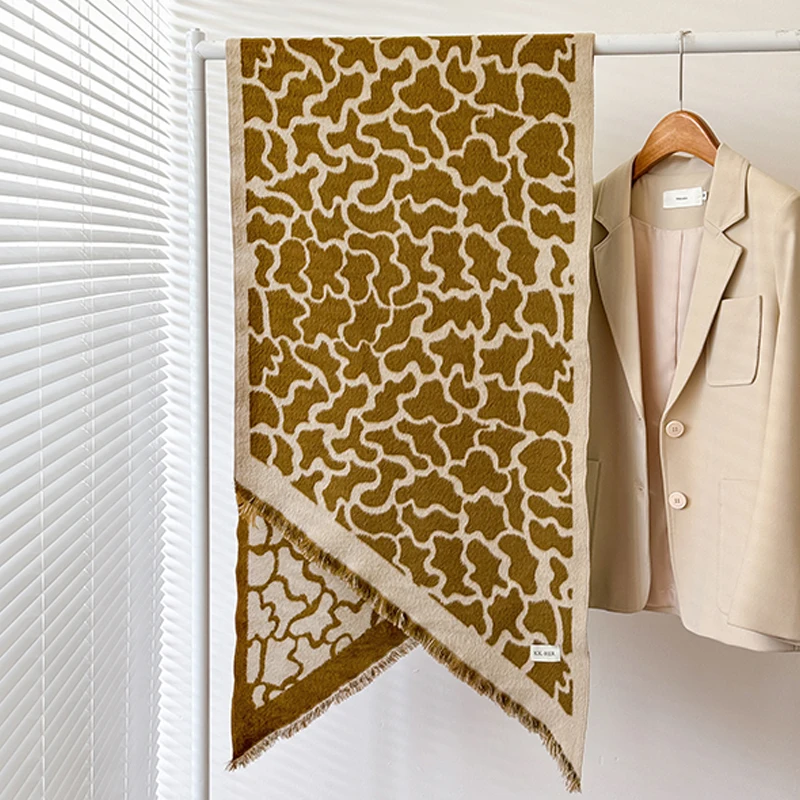 2025, neuer Design-Winterschal aus Kaschmir für Damen – eleganter, warmer Pashmina-Schal mit Leopardenmuster, Poncho und Bufanda – Detail 14