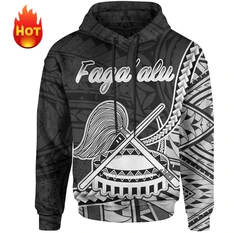 American Samoa Pattern Men's Hoodie 3D Printed Ethnic Style  Pullover Sweatshirt Harajuku Personality Streetwear Unisex Hoodies