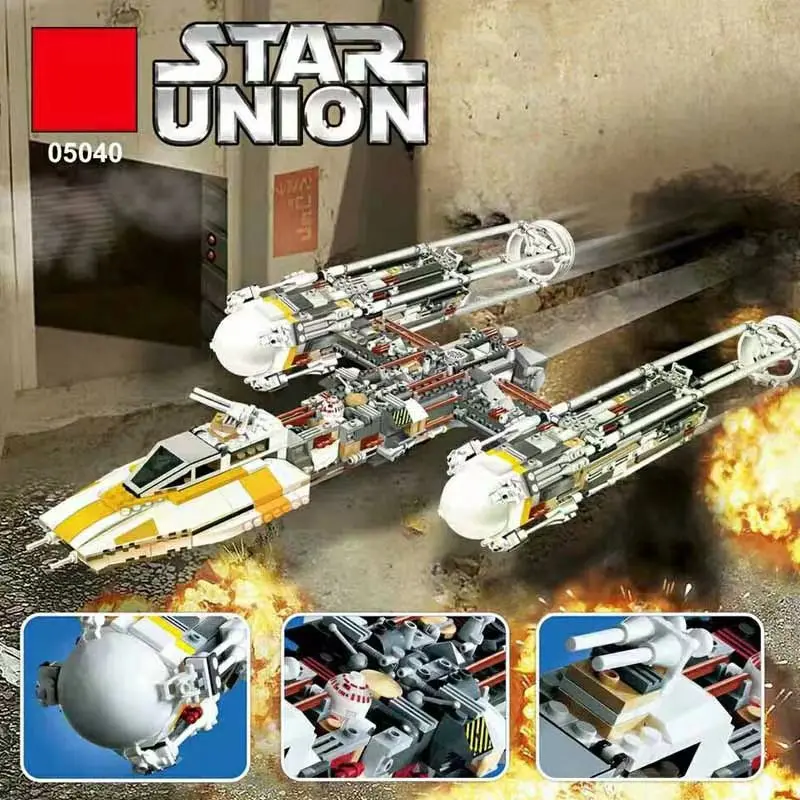 IN Stock 10134 05040 Death Building Blocks 2004 MOC Y-wing Attack fighter Toys For boy birthday Christmas Gift Bricks Wars