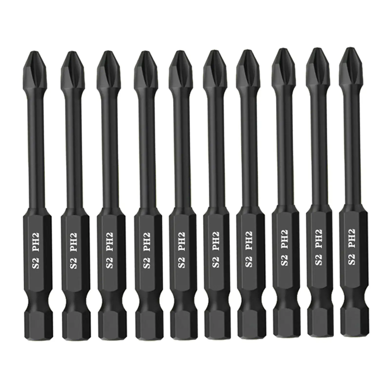 10 Pieces Cross Screwdriver Bit Multipurpose Steel Drill Bit Electric Power Driver Bit Set for Mechanical Car DIY Project