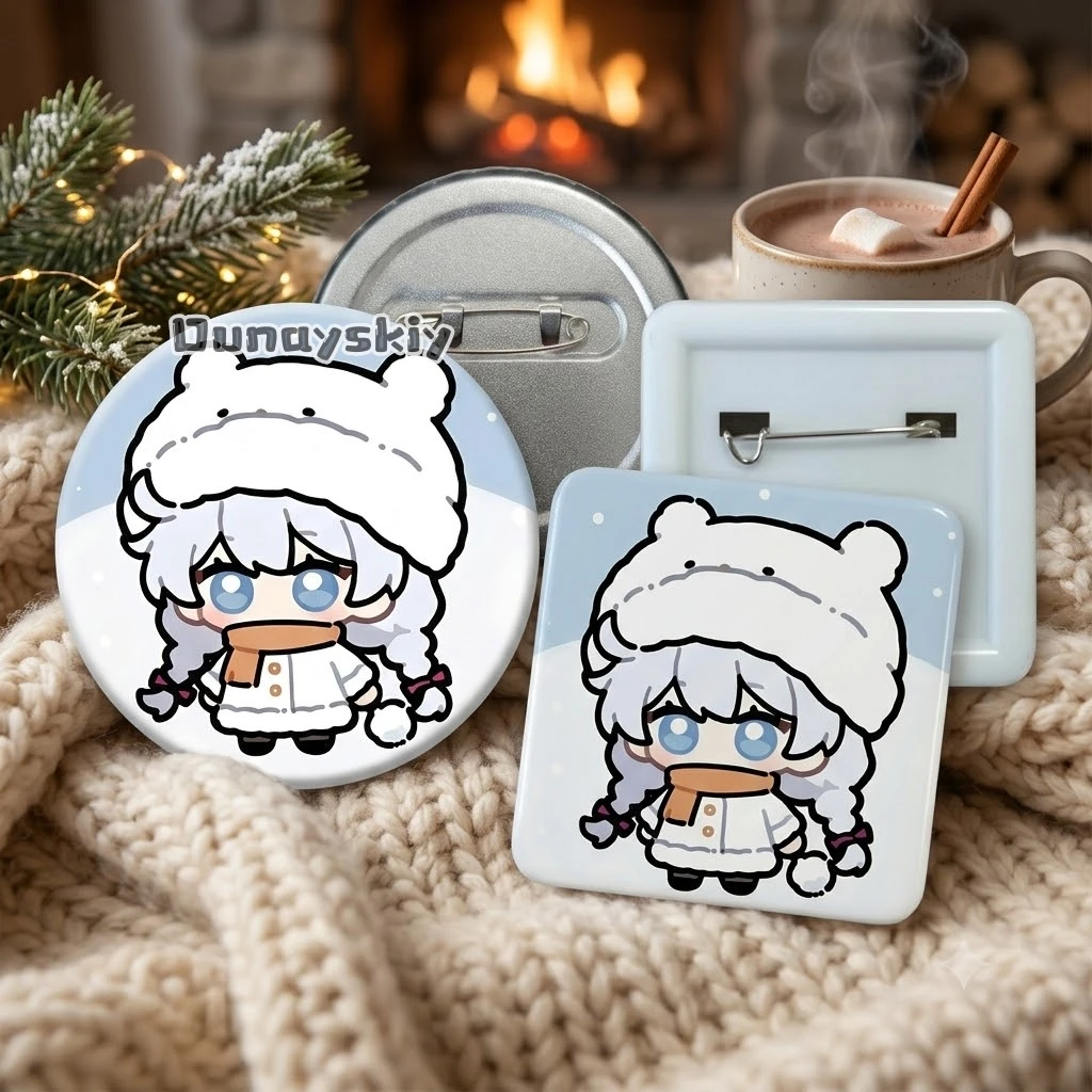 KS*27Kiana Kaslana Honkai Impact 3rd HI3 Herrscher of the Void Metal Kiana Badge Anime Brooch Pin Cosplay Gift Tinplate Collect