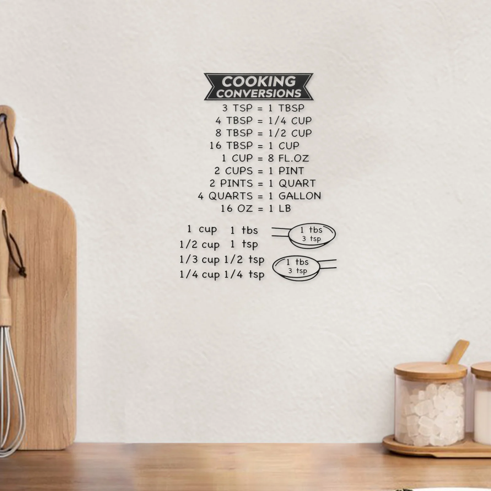 2 قطعة مخطط تحويل قياس المطبخ دليل الطبخ والخبز أكواب دقيقة أونصة ملي لتر تحويل جرام