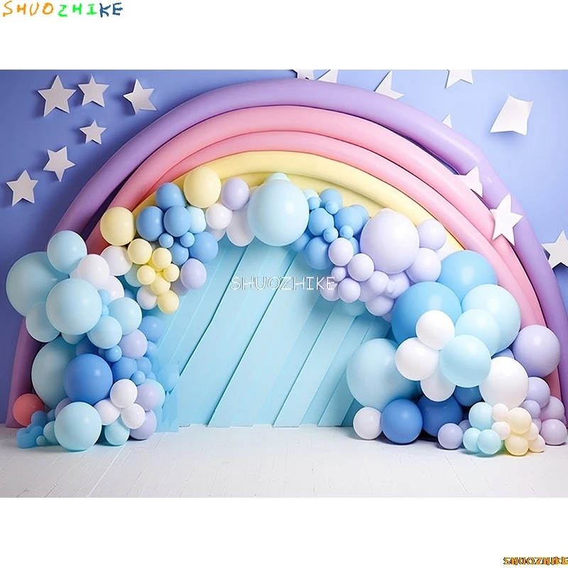 خلفية تصوير قوس قوس قزح ، دعامة خلفية ، ديكور الباستيل الباستيل البديع ، استوديو تصوير ، حفلة عيد ميلاد ،