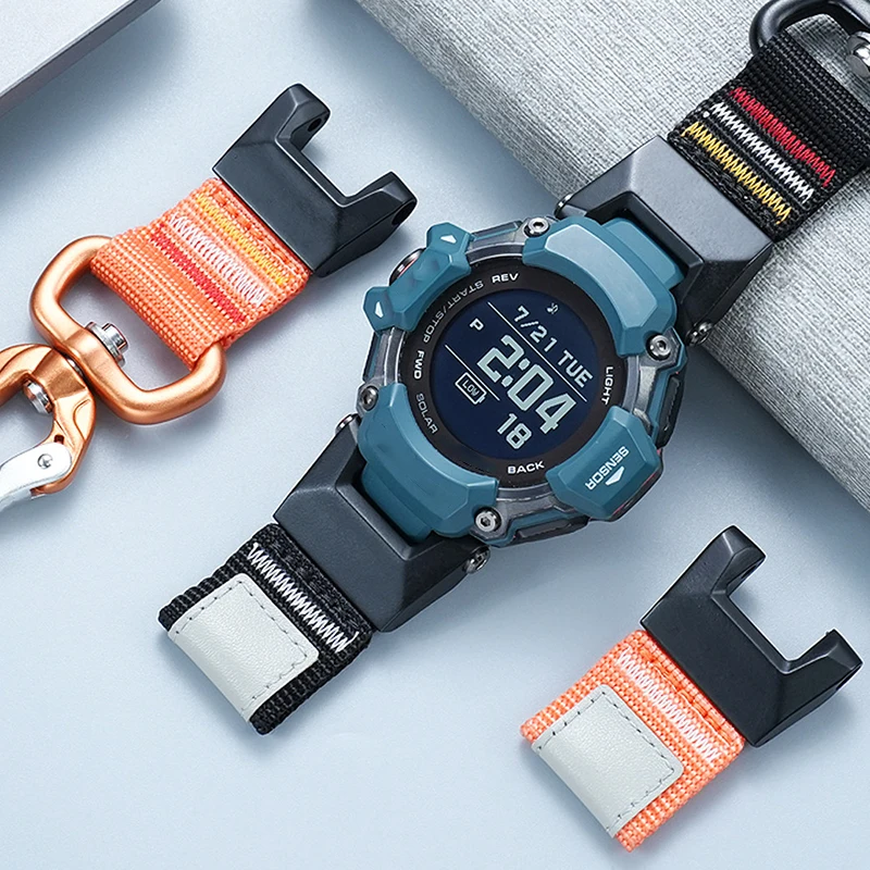 

Ремешок для часов Casio Smart Sport Watch GBD-H2000, изготовленный своими руками, с модифицированной альпинистской пряжкой, нейлоновый браслет-ремешок для часов