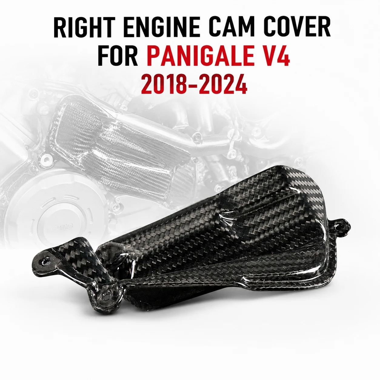 

Right Engine Cam Cover Camshaft Cover Carbon Fiber RH Side for Ducati Panigale V4 V4S V4R 2018-2024 Motorcycle Accessories