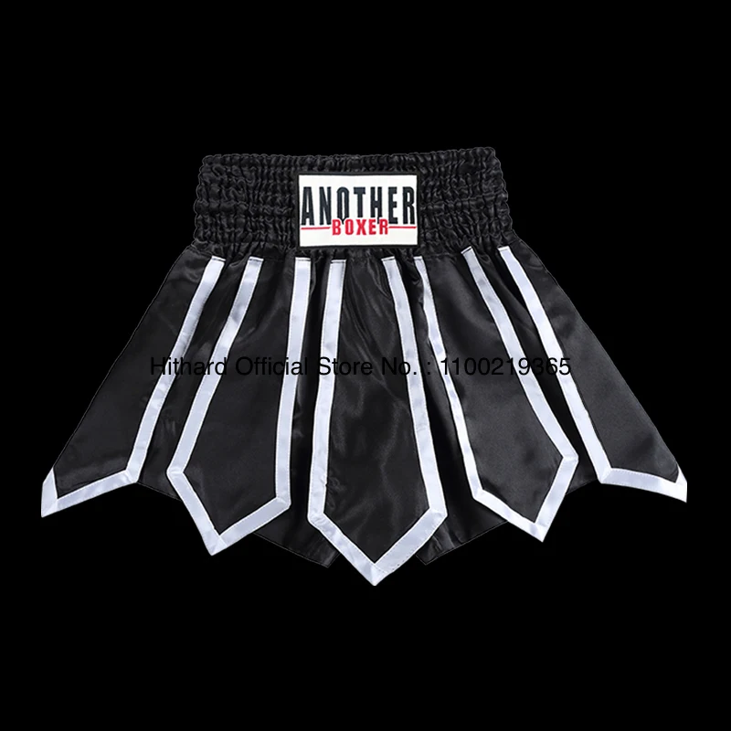 Muay Thai Shorts Kick Boxing Shorts Men Women Child Lotus Ribbons Satin Kickboxing Pants MMA Martial Arts Grappling Fight Wear