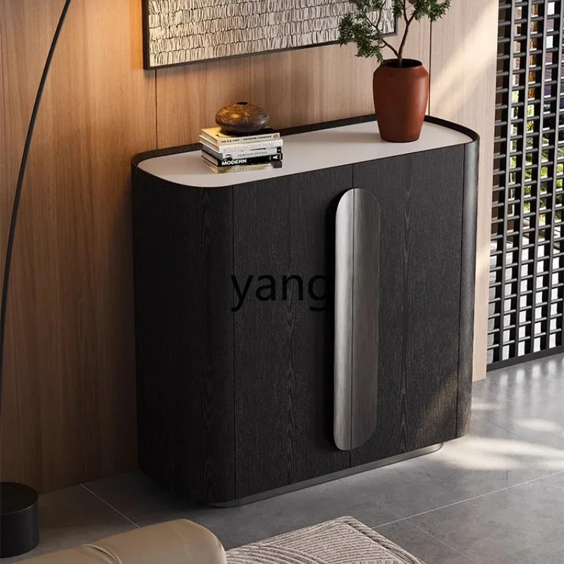 

LH Minimalist Natural Marble Storage Cabinet Living Room Modern Simple High-End Solid Wood Chest of Drawers