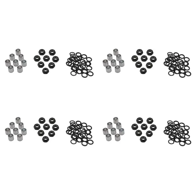 B48B-224 Pieces Skateboard Truck Hardware Kit Includes Spacers, Axle Nuts And Speed Rings For Skateboard And Longboard