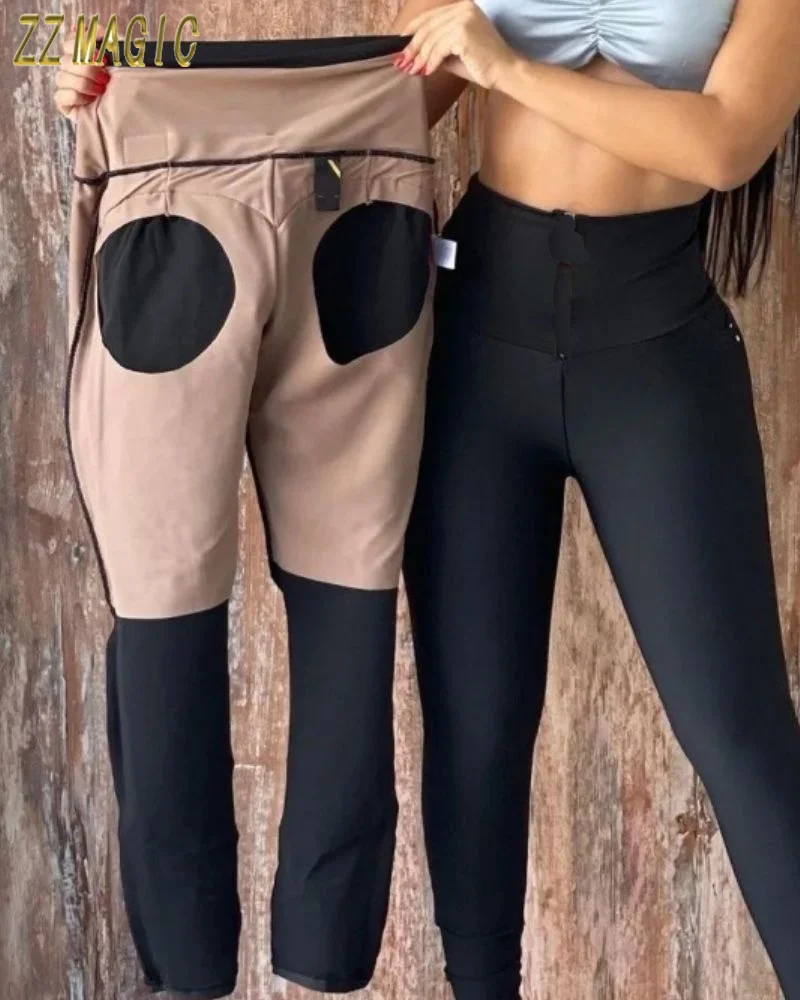 Women High Waist Tummy Control Leggings Butt Lifter Slimming Pencil Pants Seamless Skinny Trousers Stretch Push Up Gym Pants