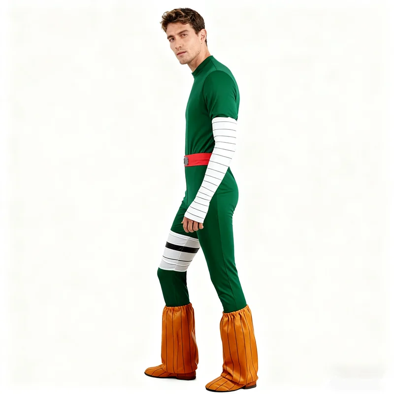 مجموعة أزياء أنيمي روك لي التأثيرية مجموعة بذلة الهالوين كرنفال مجموعة أداء الحفلات أزياء الهالوين للنساء والرجال