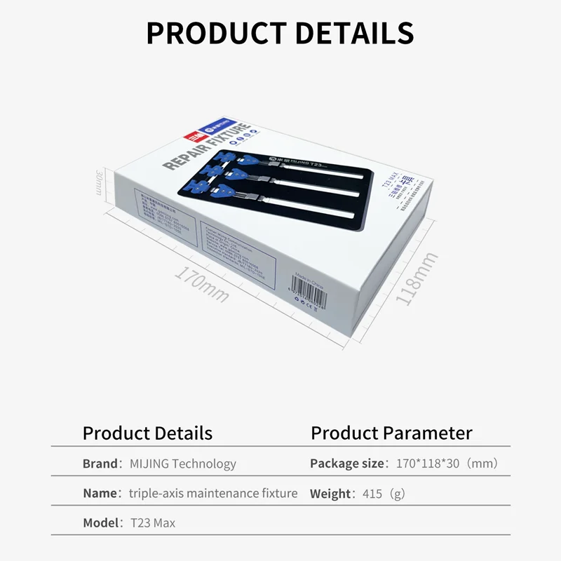 Imagem -05 - Universal Motherboard Phone Repair Fixture Pcb Cpu ic Chip Braçadeira de Retrabalho de Solda Mijing T22 Max T23 Max Irepair u3