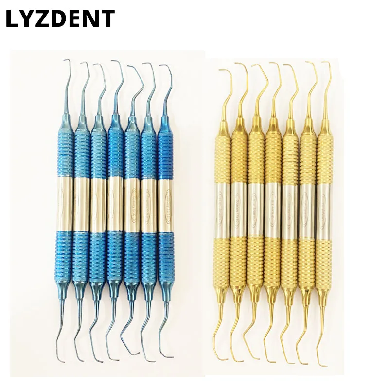 

LYZDENT Dental Instrument Periodontal Subgingival Tools for Remove Tooth Calculus Perio Dentistry Material Tools 7Pcs/set