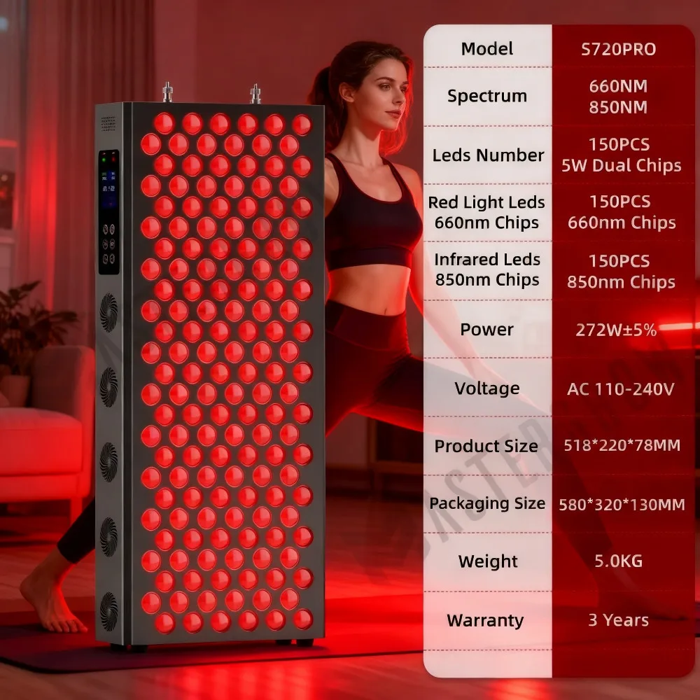 660nm850nm Led Rood Licht Therapie Paneel Apparaat LED Facial Ontstekingsremmende Huidverzorging Licht Voor Anti-Aging Pijnbestrijding